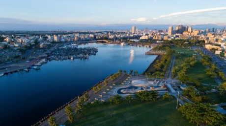 空拍林默娘公園與安平港